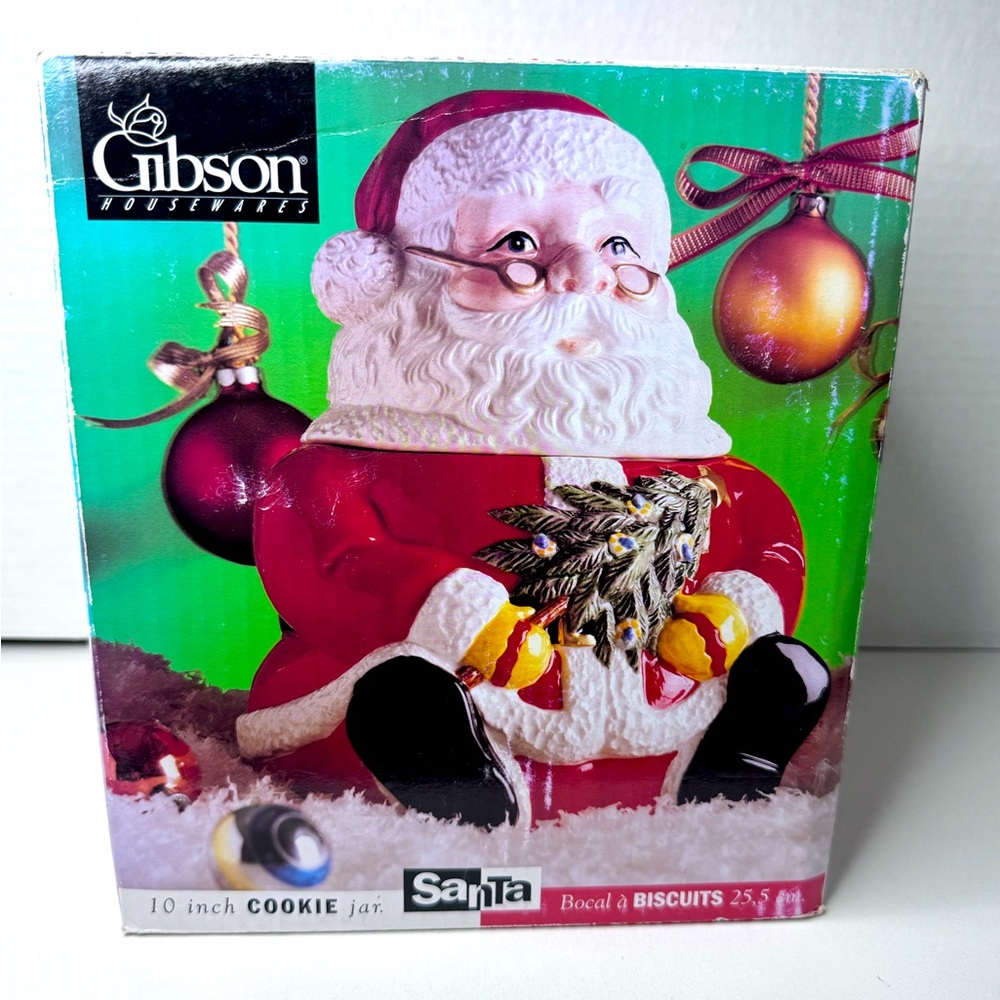Vintage Gibson Santa Claus Cookie Jar Ceramic - Christmas Holiday - 1997 IOB‎